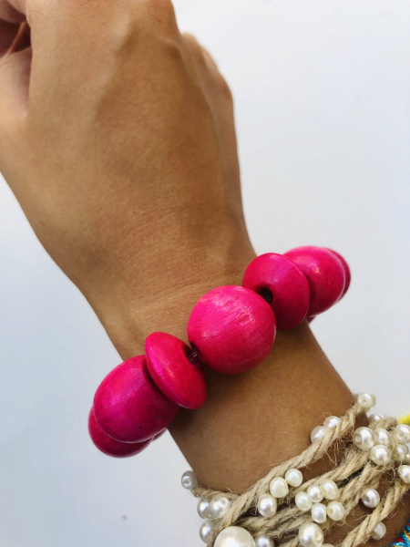 Pink Wood Bileklik
