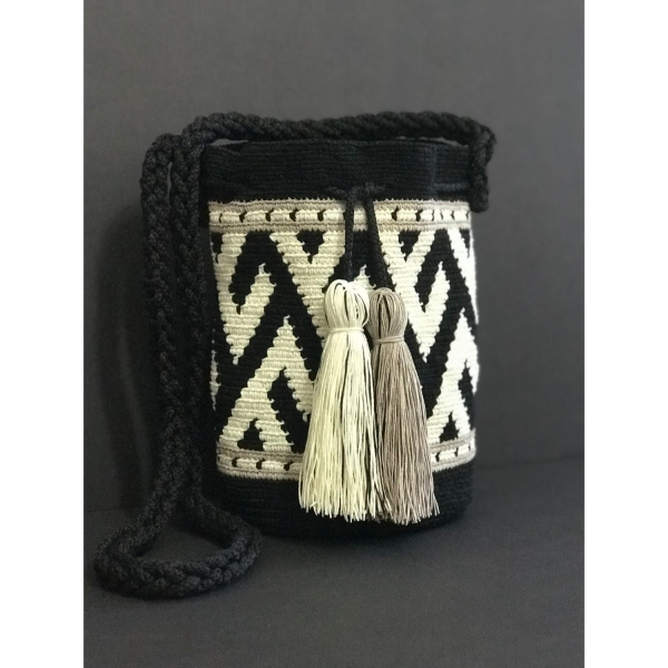 Siyah Beyaz Desen Wayuu