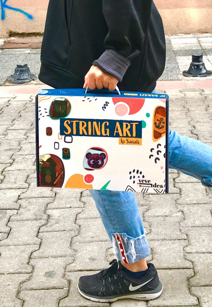 String Art(İp Sanatı) Kendin Yap Home Çatı-Anahtarlık Başlangıç Seti
