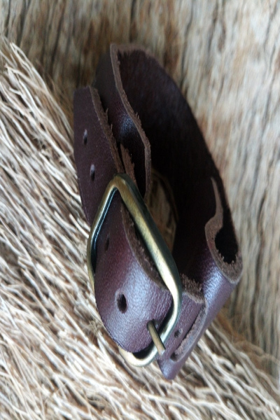 Unisex Deri Bileklik Cuff Saç Örgülü Tasarım