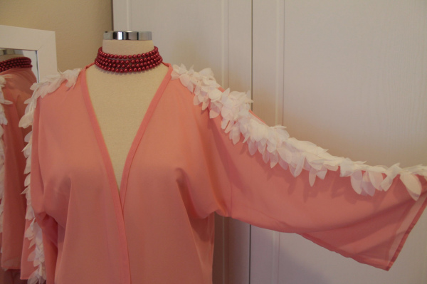 VELF Pembe Şifon Kimono/Pareo