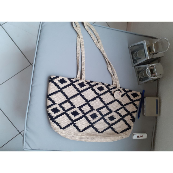 Wayuu Hitit Bej Kol Çantası